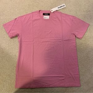 Purple Brand Bleached Pink Short Sleeve T-Shirt Size Large L Dropped Fit